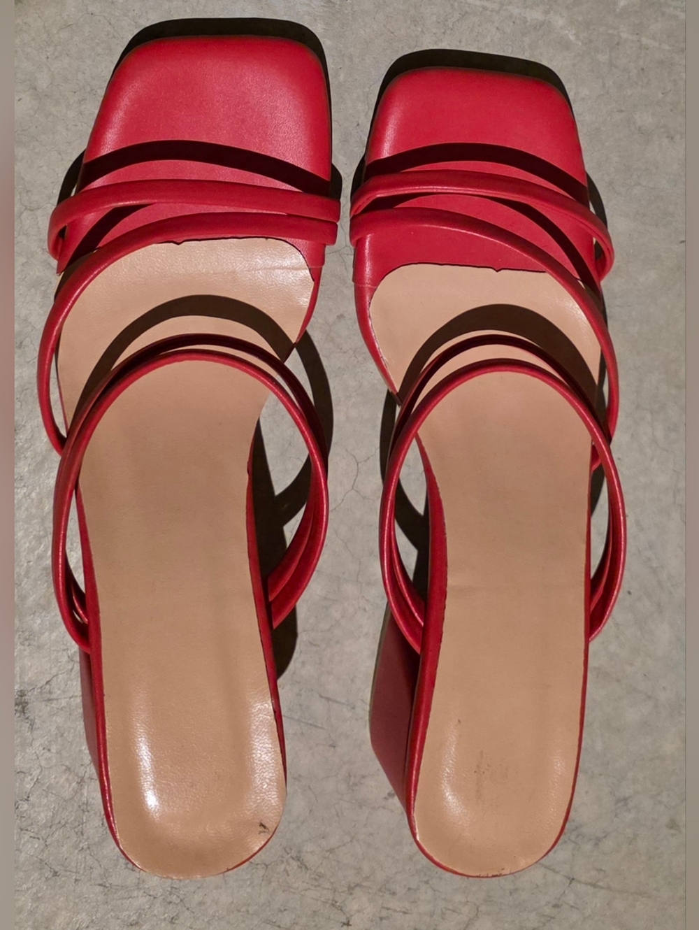 Women's Red Slide Heels EU 37 (US 7)